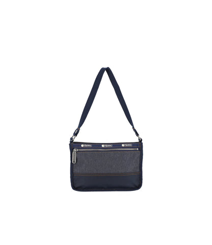 Small Zip Shoulder Bag Medium Denim Wash