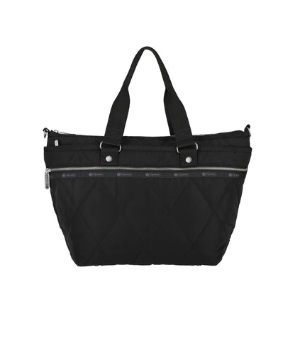 Quilt Zip Tote Black Quilt