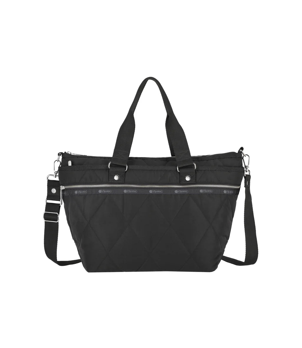 Quilt Zip Tote Black Quilt