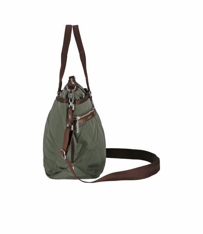 Quilt Zip Tote Olive Green Quilt