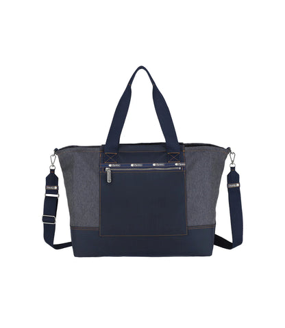 Denim E/W Tote Medium Denim Wash