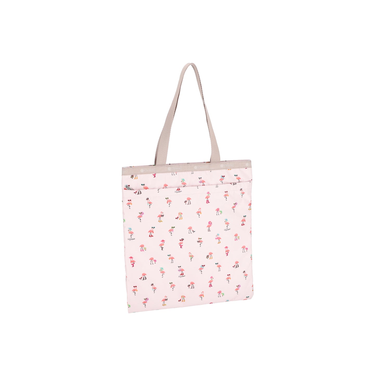 Large Emerald Tote Flamingo Party