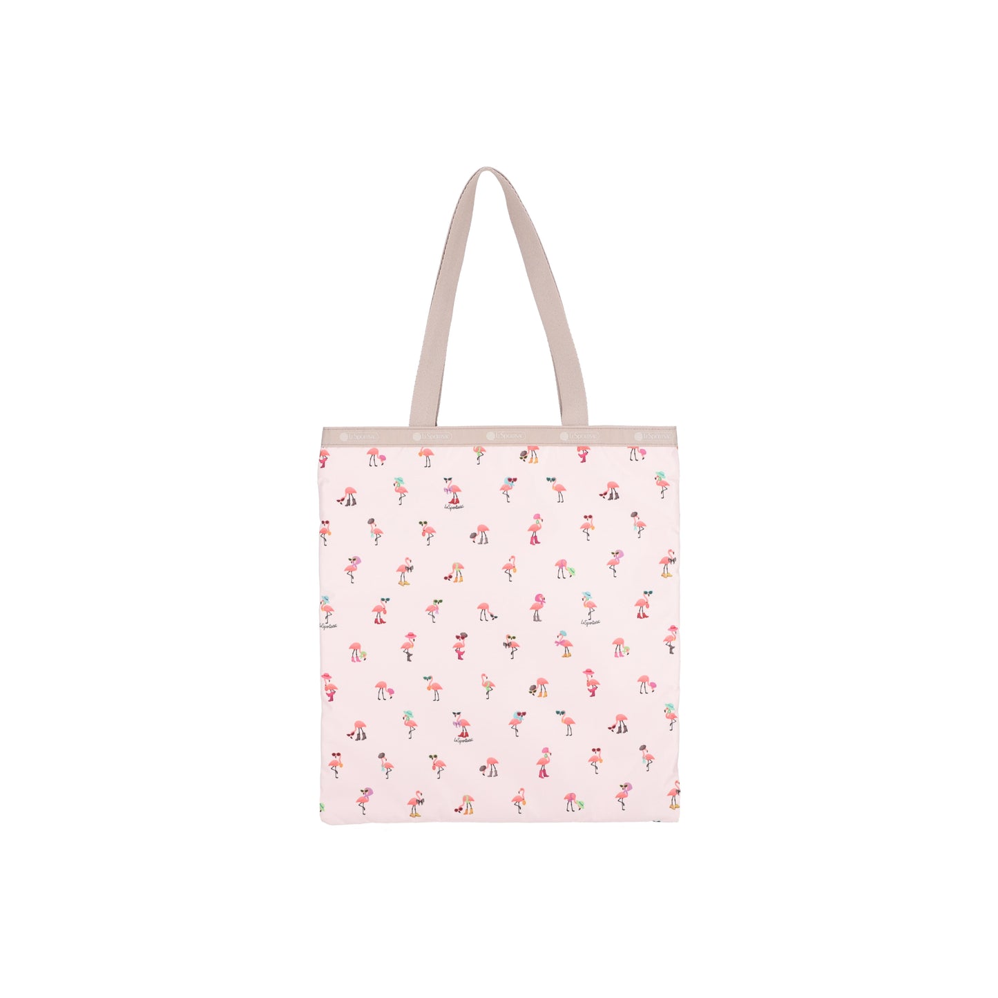 Large Emerald Tote Flamingo Party