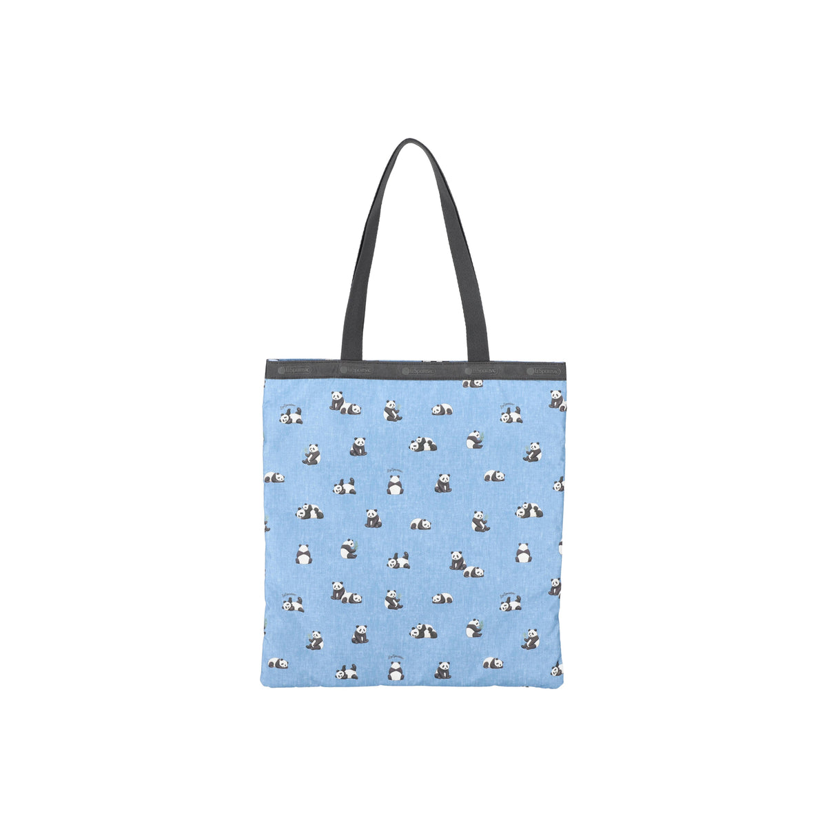 Large Emerald Tote Relaxing Panda Denim