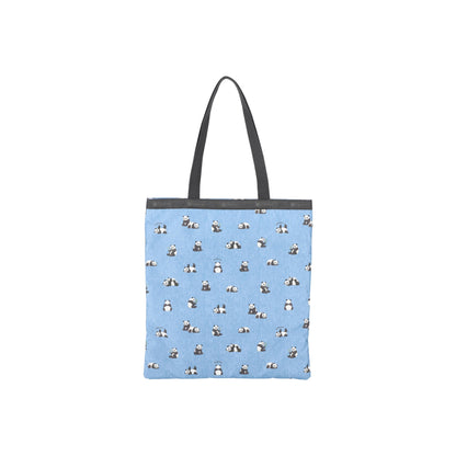 Large Emerald Tote Relaxing Panda Denim