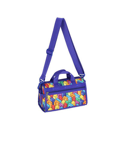 LeSportsac x Tetris Mini Duffel Crossbody Tetrimino City Blocks