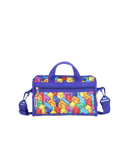 LeSportsac x Tetris Mini Duffel Crossbody Tetrimino City Blocks