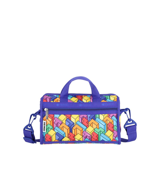 LeSportsac x Tetris Mini Duffel Crossbody Tetrimino City Blocks