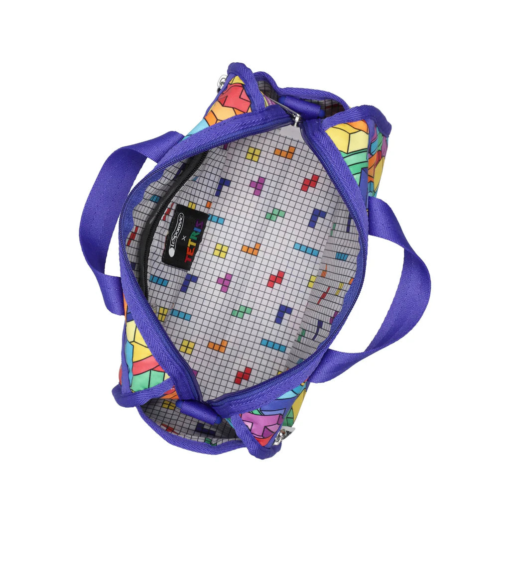 LeSportsac x Tetris Mini Duffel Crossbody Tetrimino City Blocks