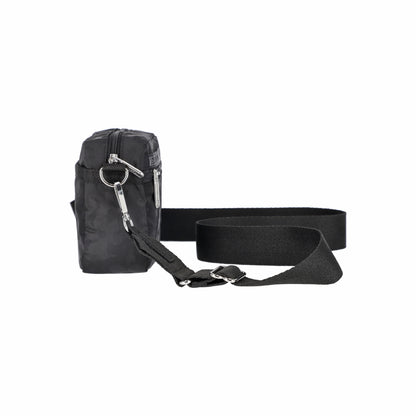 E/W Phone Crossbody Black Floral Jacquard