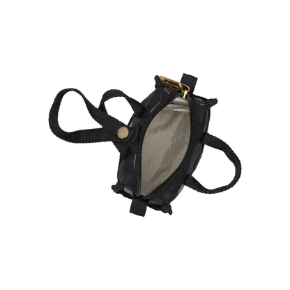 Micro Weekender Charm Gold Glitter Dots