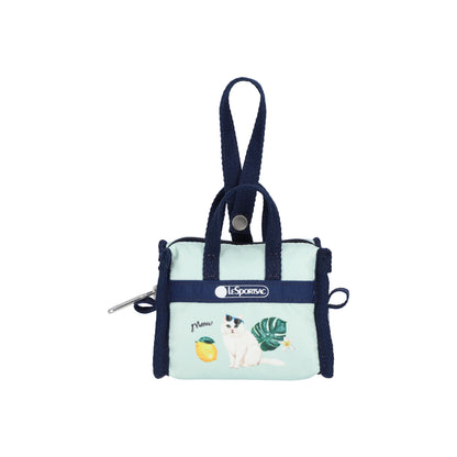 Micro Weekender Charm Tropical Meow Cat