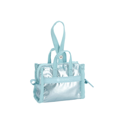 Micro Weekender Charm Aqua Blue Shine