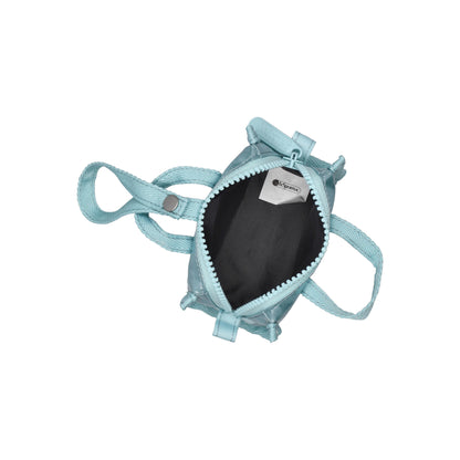 Micro Weekender Charm Aqua Blue Shine