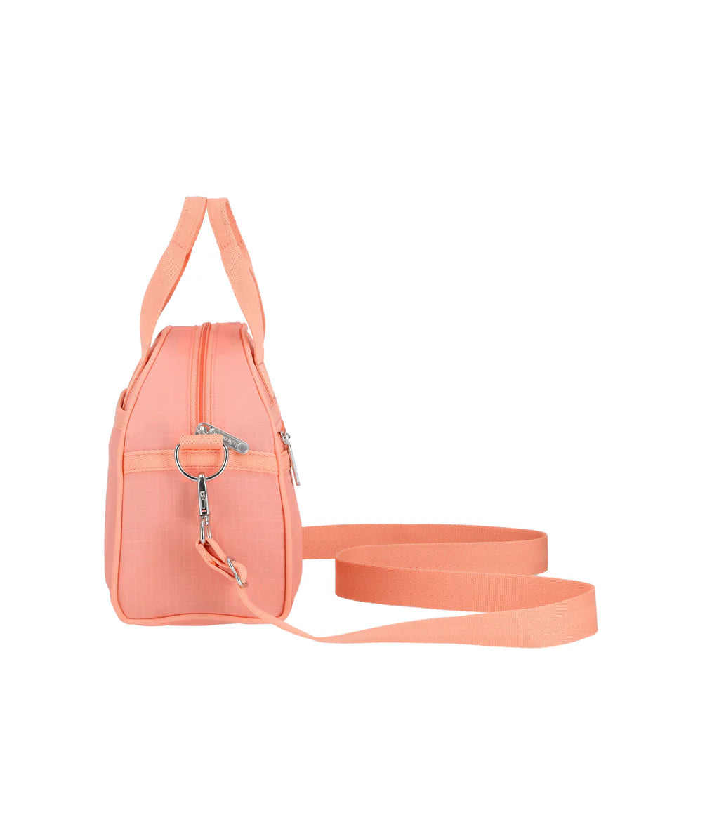 Round Small Satchel Coral Punch