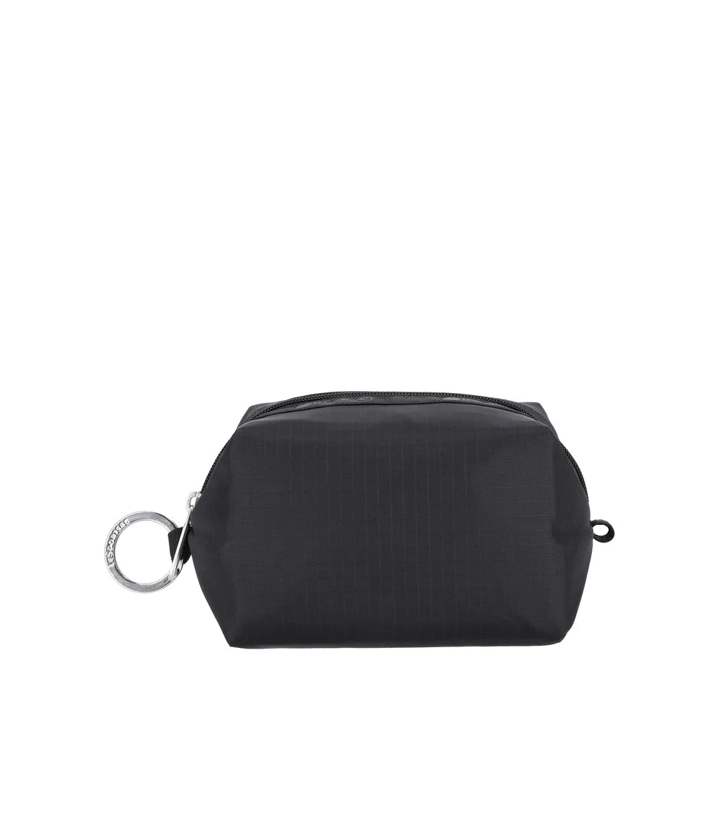 Small Zip Pouch Recycled Black