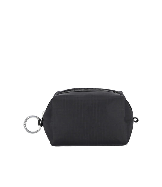 Small Zip Pouch Recycled Black