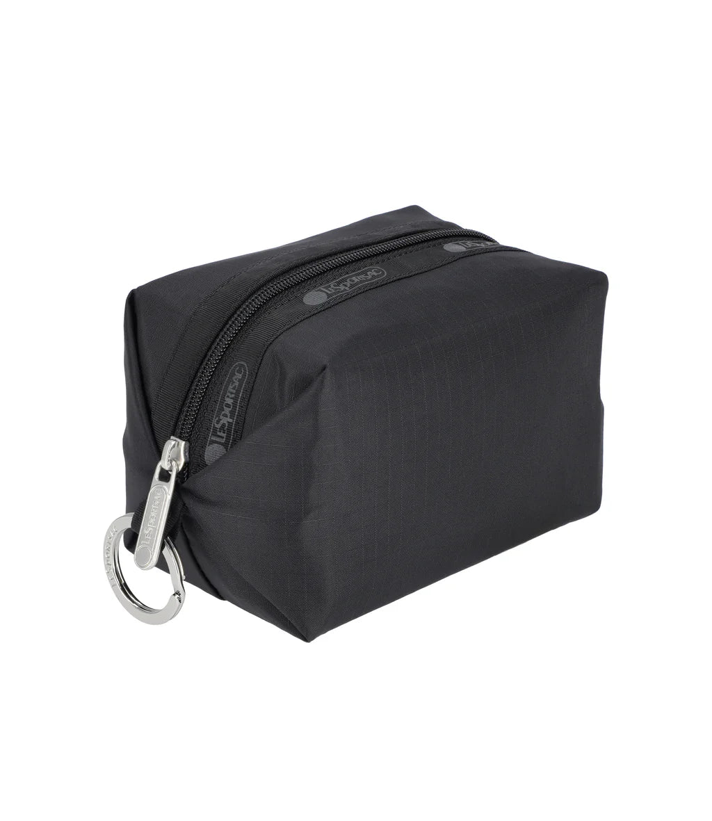 Small Zip Pouch Recycled Black