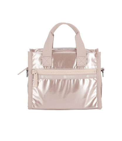E/W Shoulder Satchel Rose Gold Shine