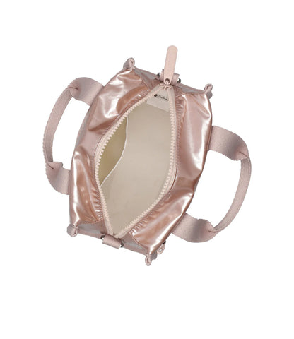 E/W Shoulder Satchel Rose Gold Shine