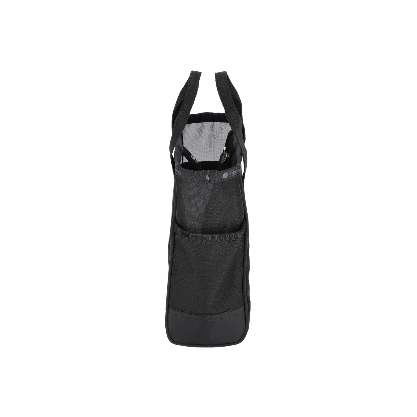 Sheer Medium Open Tote Black Sheer