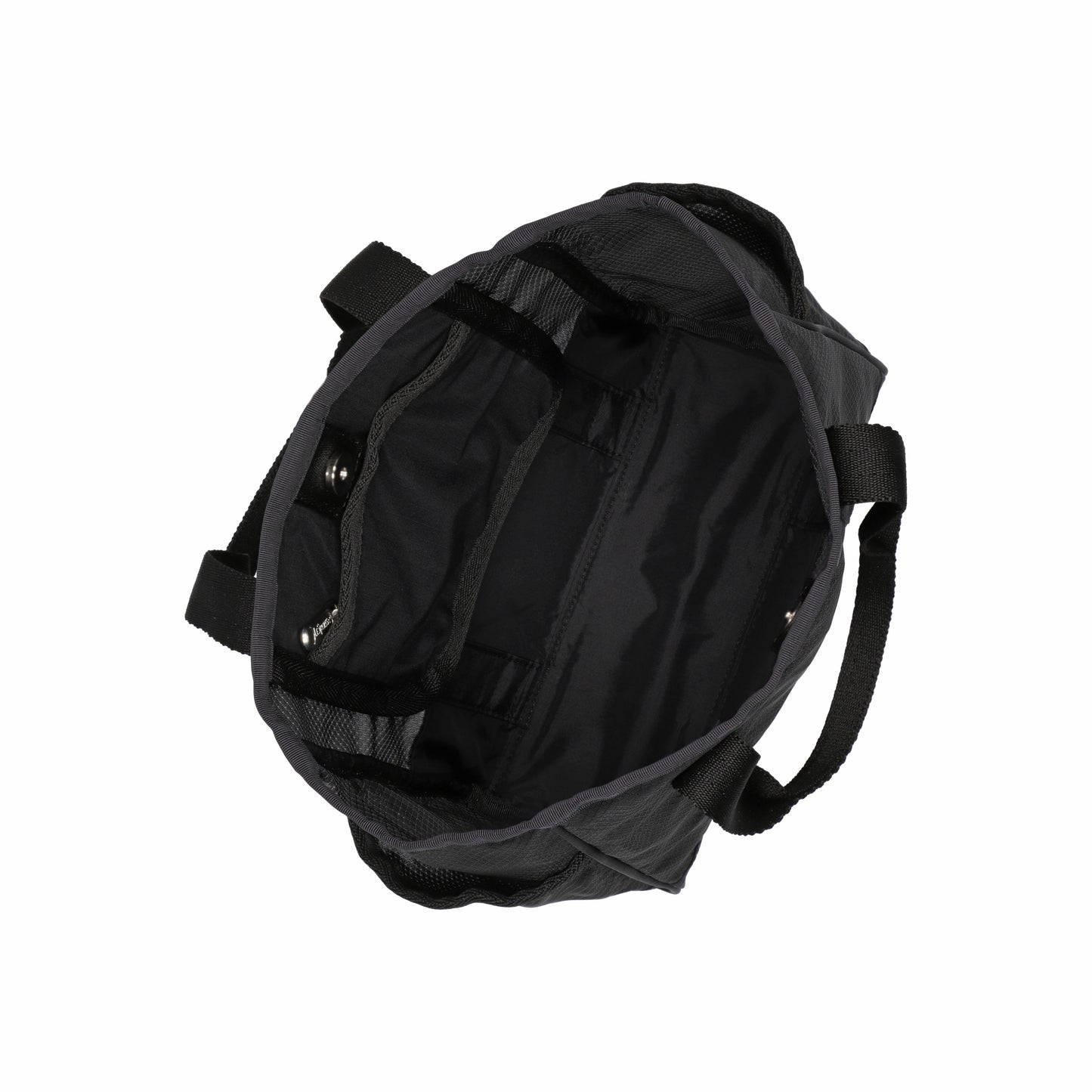 Sheer Medium Open Tote Black Sheer