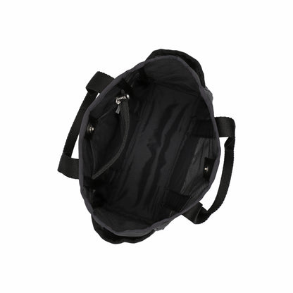 Sheer Medium Open Tote Black Sheer