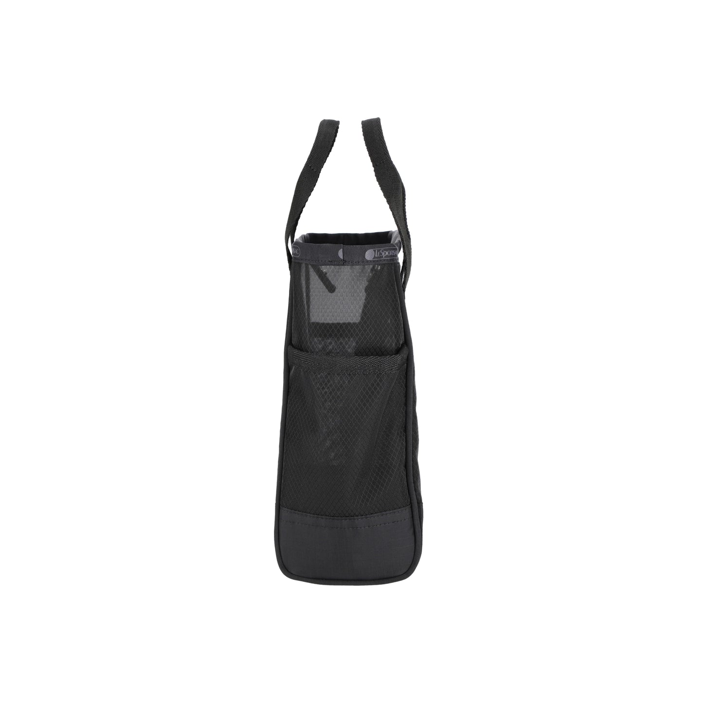 Sheer Medium Open Tote Black Sheer