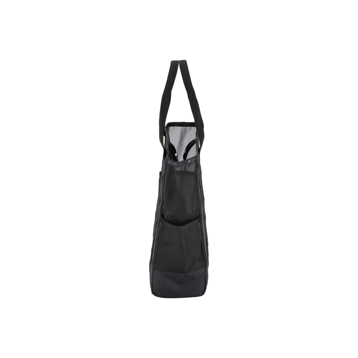 Sheer Large Open Tote Black Sheer