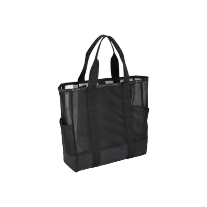 Sheer Large Open Tote Black Sheer