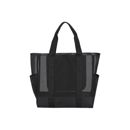 Sheer Large Open Tote Black Sheer