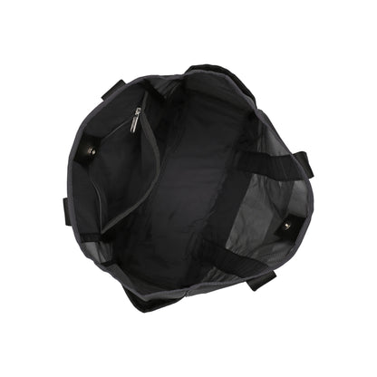 Sheer Large Open Tote Black Sheer