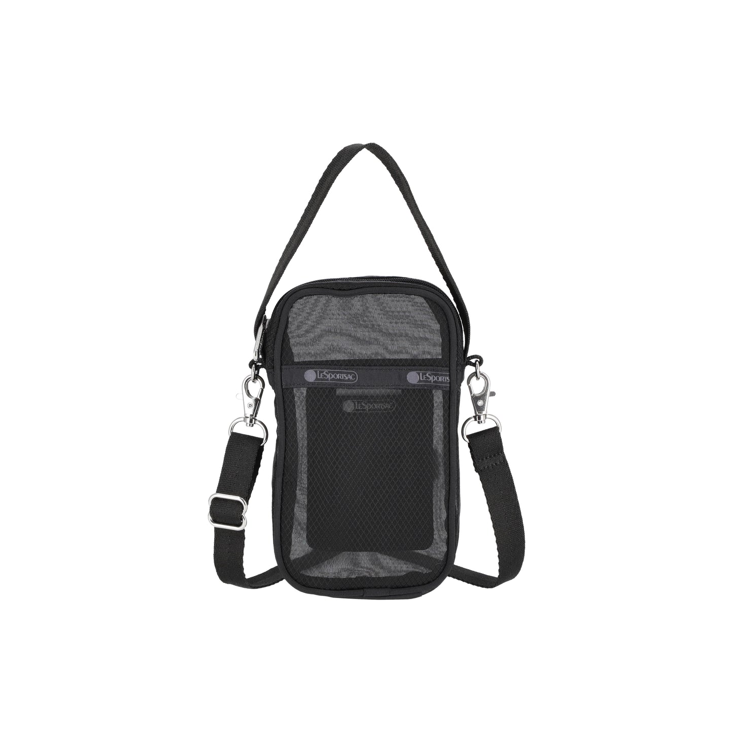 Sheer Mini Phone Crossbody Black Sheer