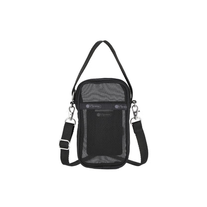 Sheer Mini Phone Crossbody Black Sheer