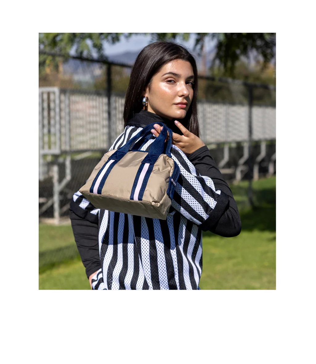 Top Handle Satchel Spectator Bone/Navy