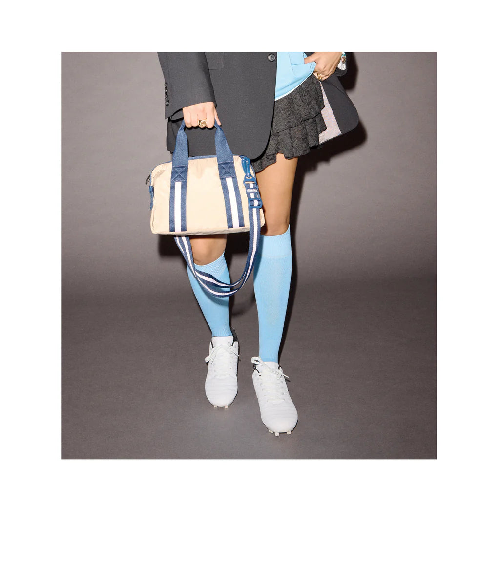 Top Handle Satchel Spectator Bone/Navy