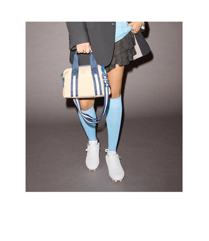 Top Handle Satchel Spectator Bone/Navy