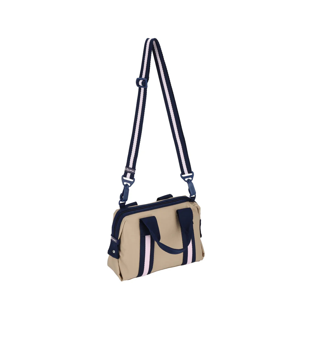 Top Handle Satchel Spectator Bone/Navy