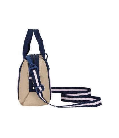 Top Handle Satchel Spectator Bone/Navy