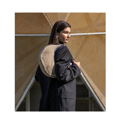 Small Crescent Shoulder Spectator Bone/Navy