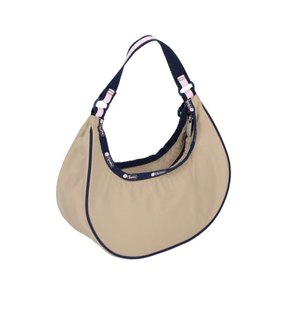 Small Crescent Shoulder Spectator Bone/Navy