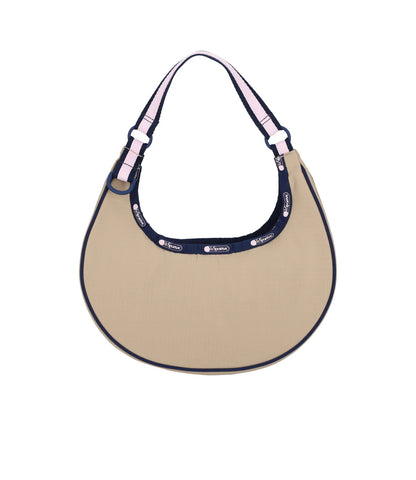 Small Crescent Shoulder Spectator Bone/Navy