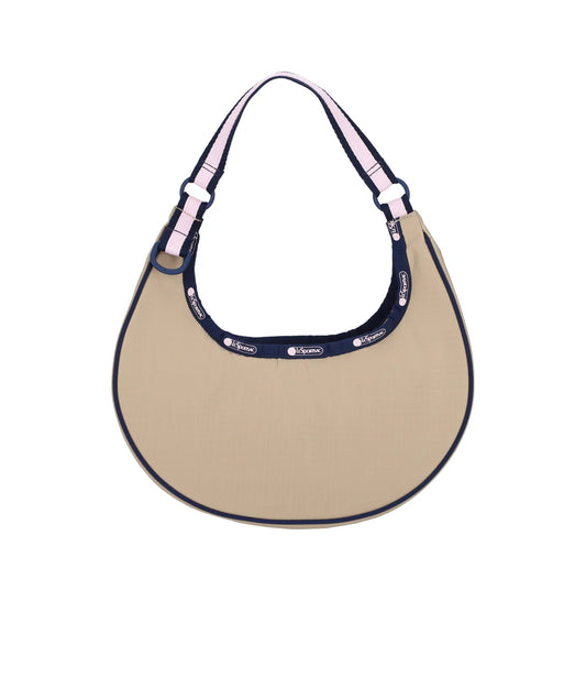 Small Crescent Shoulder Spectator Bone/Navy