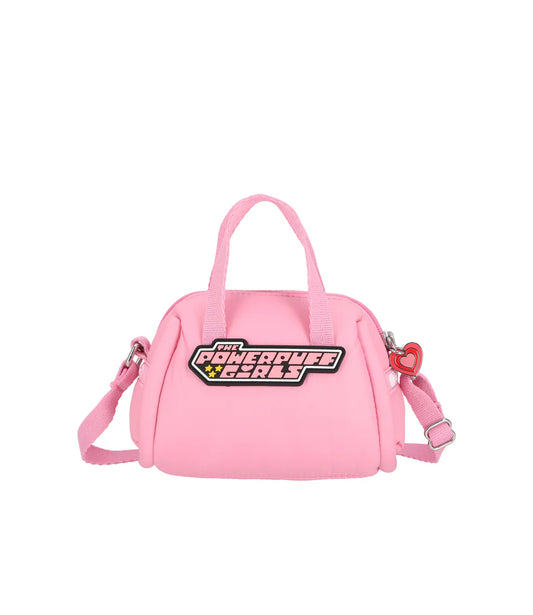 LeSportsac x Powerpuff Girls Puffy Micro Duffel Crossbody Pink Sheen
