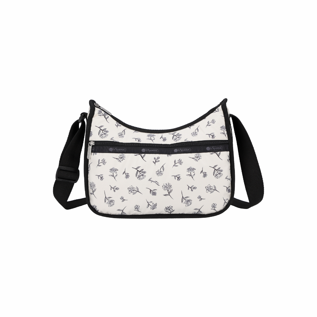 Classic Hobo Ink Sketched Floral Ivory