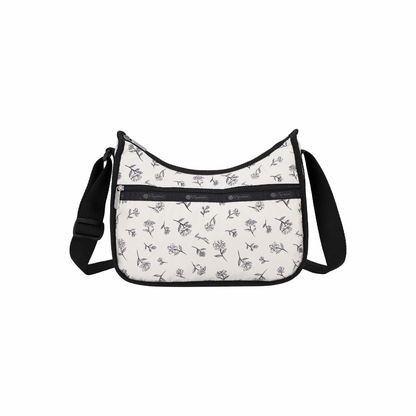 Classic Hobo Ink Sketched Floral Ivory