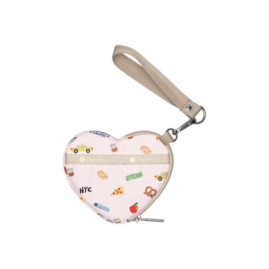 Heart Wristlet NYC Icons Pink