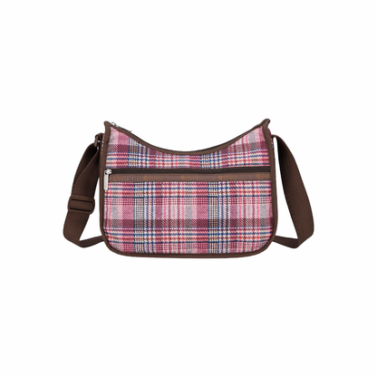 Classic Hobo Pink Rosewood Plaid