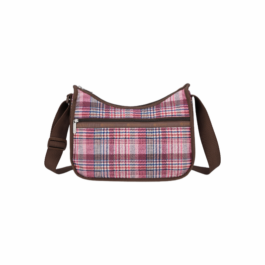 Classic Hobo Pink Rosewood Plaid