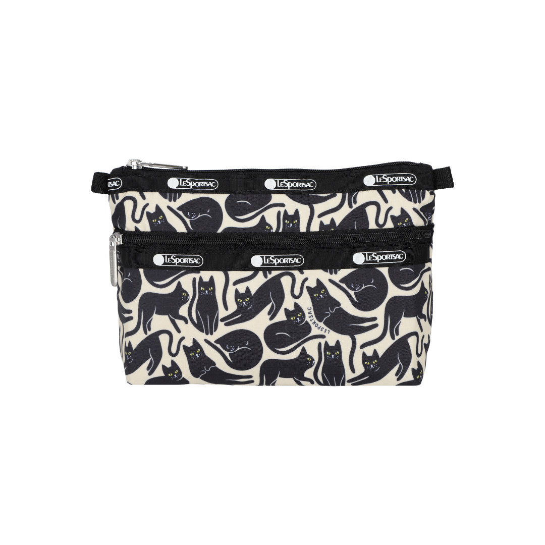 Cosmetic Clutch Black Cats Silhouette